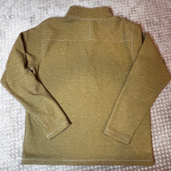 Men's The North Face Textured Cap Rock ¼ Zip Pullover Sweatshirt Jacket L Gold - Picture 11 of 12